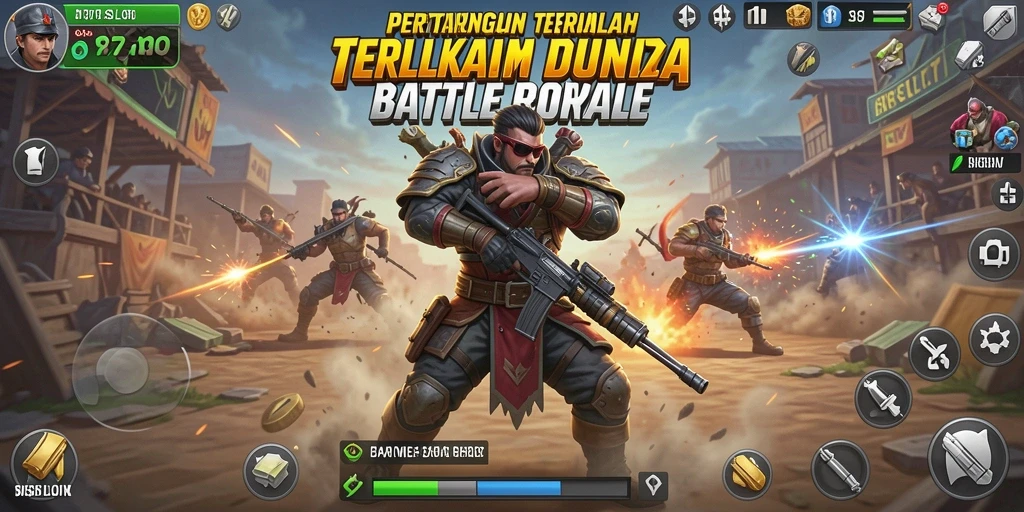 Gameplay mendebarkan dalam pertarungan Battle Royale 171SLOT.