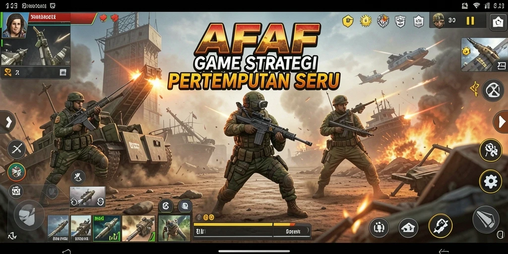 Tampilan gameplay seru dalam AFAF dengan strategi pertempuran yang menarik.