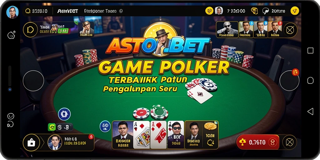 Tangkapan layar utama ASTONBET menampilkan antarmuka permainan poker yang menarik dan interaktif.