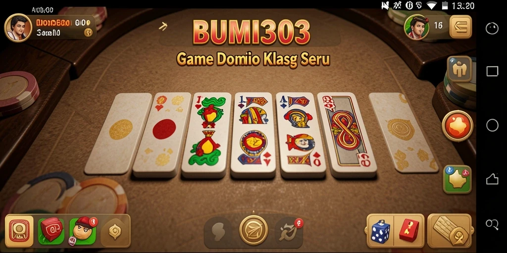 Tampilan menarik dari permainan Domino BUMI303 dengan grafis yang memukau.