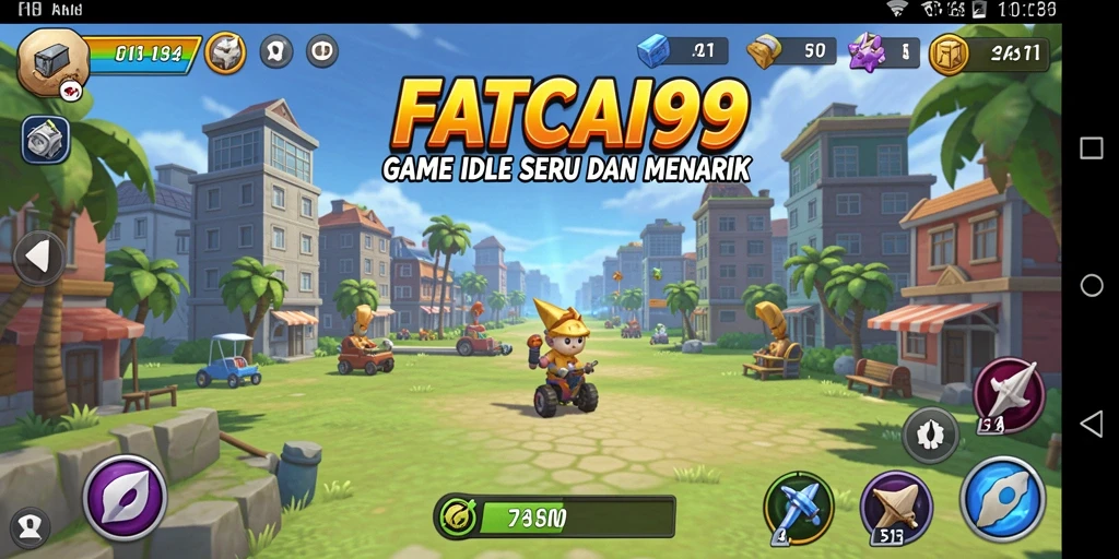 Tangkapan layar utama FATCAI99 yang menampilkan gameplay Idle yang menarik.