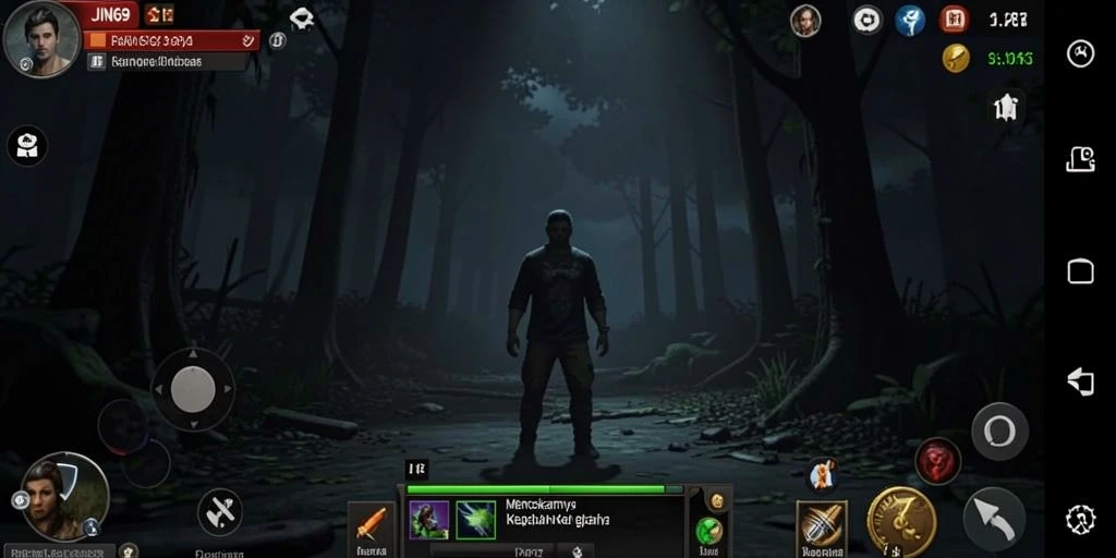 Screenshot gameplay JIN69 yang menampilkan suasana Horror yang mendebarkan.
