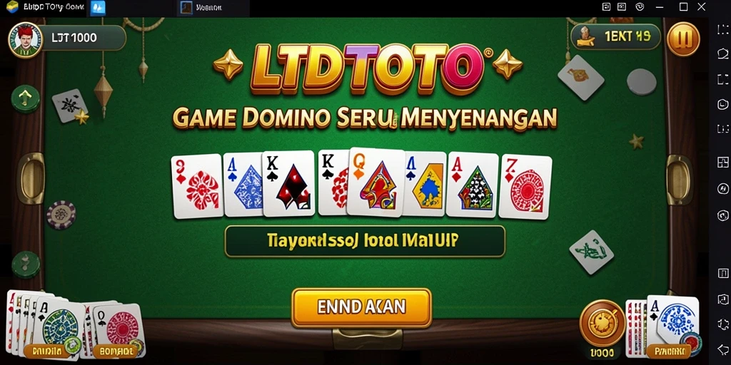 Screenshot gameplay LTDTOTO yang menampilkan permainan Domino yang seru.