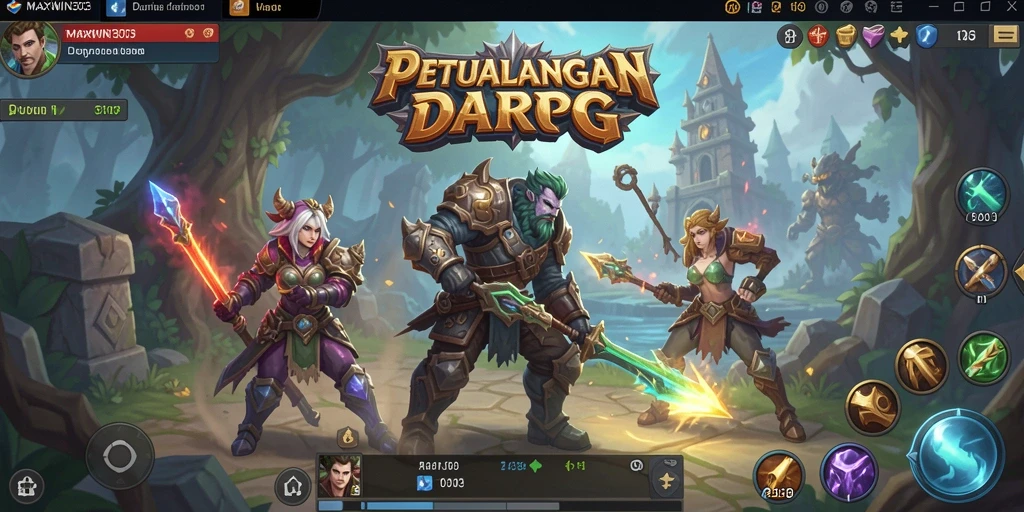 Tampilan aksi seru dalam gameplay ARPG MAXWIN303.