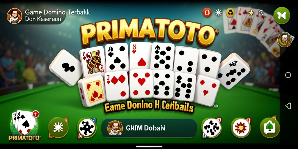 Screenshot dari gameplay seru PRIMATOTO menunjukkan aksi domino yang mendebarkan.